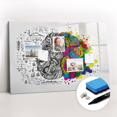 Tableau effaçable magnétique Abstraction du cerveau