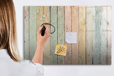 Tableau verre magnétique Des planches colorées