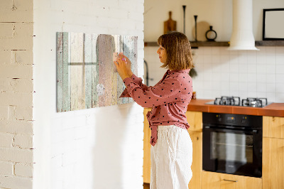 Tableau verre magnétique Des planches colorées