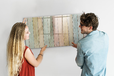 Tableau verre magnétique Des planches colorées