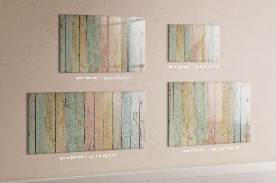 Tableau verre magnétique Des planches colorées