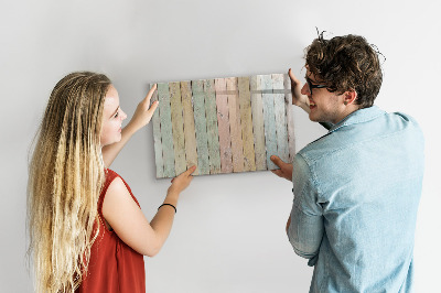 Tableau verre magnétique Des planches colorées