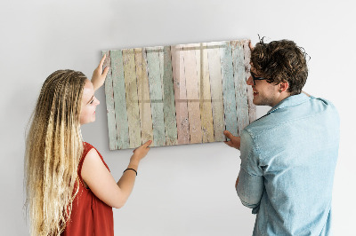 Tableau verre magnétique Des planches colorées