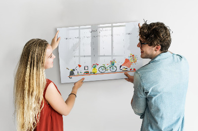 Tableau magnétique mural Agenda hebdomadaire
