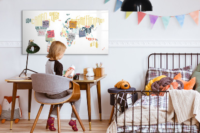 Tableau effaçable magnétique Noms de pays