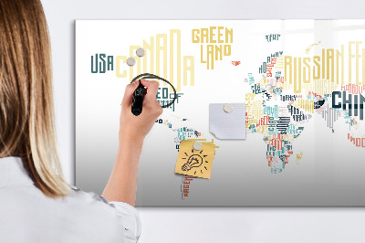 Tableau effaçable magnétique Noms de pays