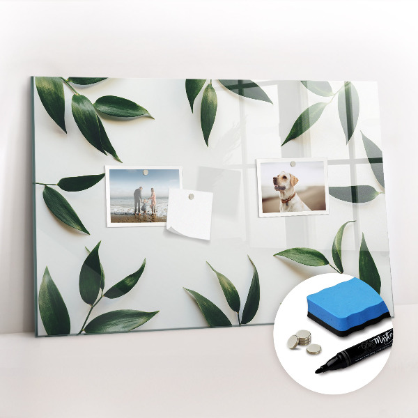 Tableau magnétique mural Cadre de feuille
