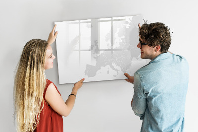 Tableau verre magnétique Carte de l'Europe