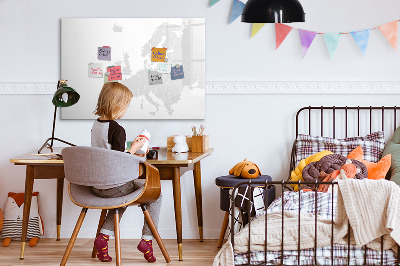 Tableau verre magnétique Carte de l'Europe