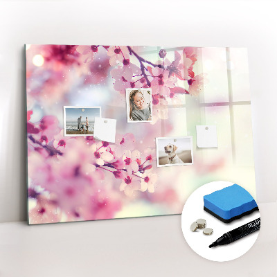 Tableau effaçable magnétique Fleurs de printemps