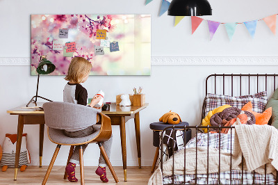 Tableau effaçable magnétique Fleurs de printemps