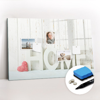 Tableau effaçable magnétique L'inscription « maison »