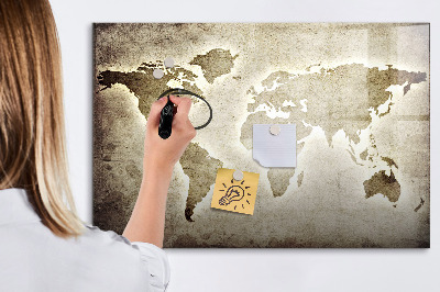 Tableau effaçable magnétique Carte du monde