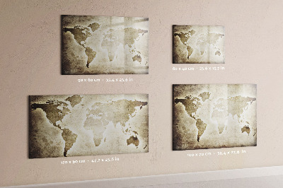 Tableau effaçable magnétique Carte du monde