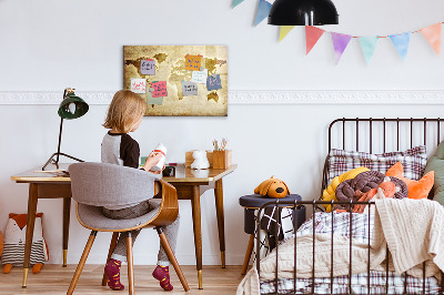 Tableau effaçable magnétique Carte du vieux monde