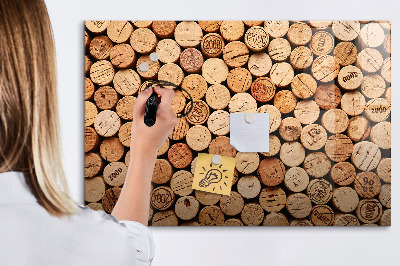 Tableau effaçable magnétique Bouchons de vin en bois