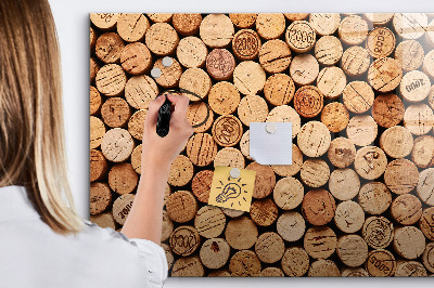 Tableau effaçable magnétique Bouchons de vin en bois
