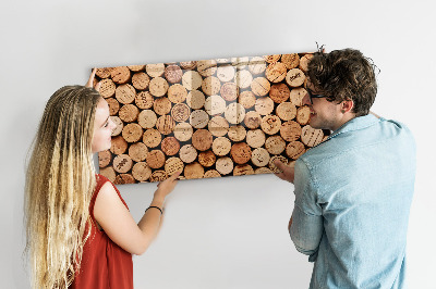 Tableau effaçable magnétique Bouchons de vin en bois