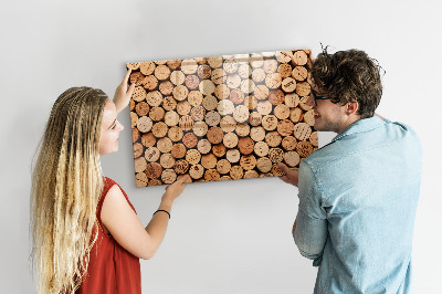 Tableau effaçable magnétique Bouchons de vin en bois