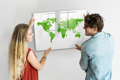 Tableau verre magnétique Carte de l'herbe verte