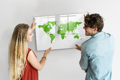 Tableau verre magnétique Carte de l'herbe verte