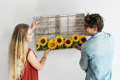 Tableau effaçable magnétique Tournesols