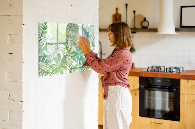 Tableau effaçable magnétique Feuilles tropicales