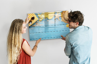 Tableau verre magnétique Accessoires de plage