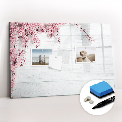 Tableau effaçable magnétique Fleurs de printemps