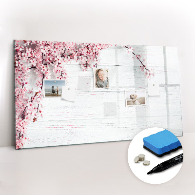 Tableau effaçable magnétique Fleurs de printemps