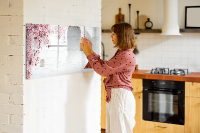 Tableau effaçable magnétique Fleurs de printemps