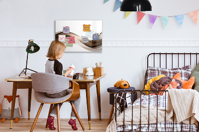 Tableau verre magnétique Ligne abstraite