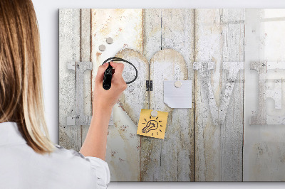 Tableau magnétique mural L'inscription amour