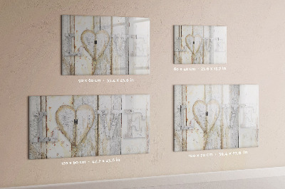 Tableau magnétique mural L'inscription amour