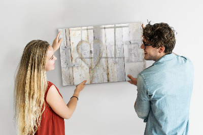 Tableau magnétique mural L'inscription amour