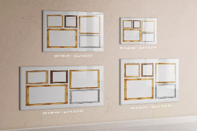 Tableau magnétique mural Cadre doré