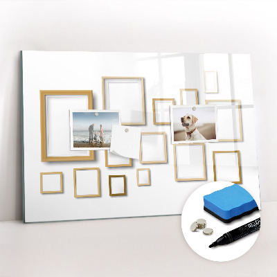 Tableau magnétique mural Cadres en bois