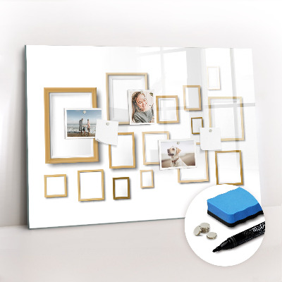 Tableau magnétique mural Cadres en bois