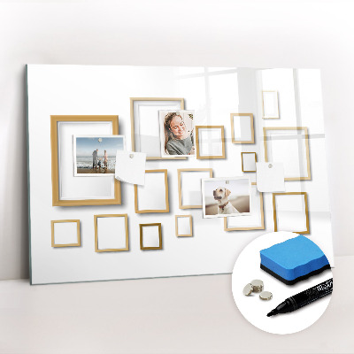 Tableau magnétique mural Cadres en bois