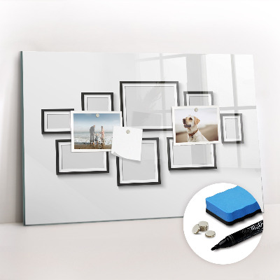 Tableau effaçable magnétique Cadre noir