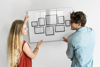 Tableau effaçable magnétique Cadre noir