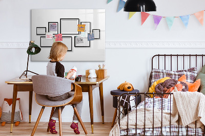 Tableau effaçable magnétique Cadre noir