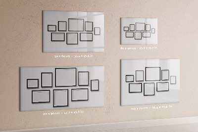 Tableau effaçable magnétique Cadre noir