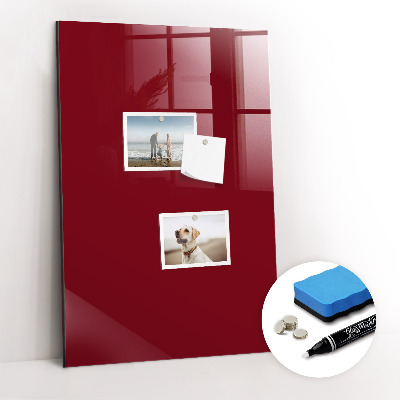 Tableau magnétique effaçable vertical Couleur bordeaux