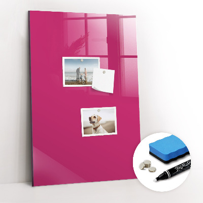 Tableau magnétique effaçable vertical Couleur rose intense