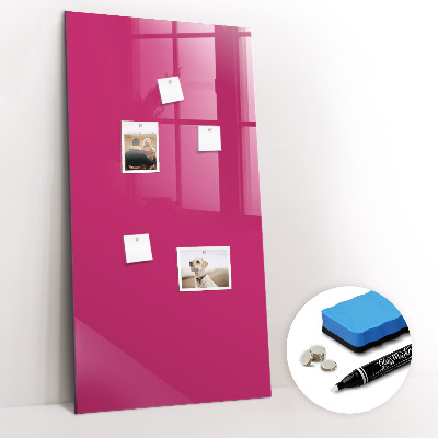 Tableau magnétique effaçable vertical Couleur rose intense