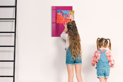 Tableau magnétique effaçable vertical Couleur rose intense