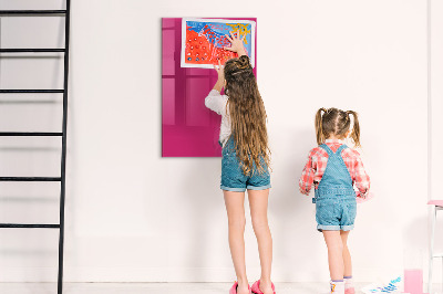 Tableau magnétique effaçable vertical Couleur rose intense