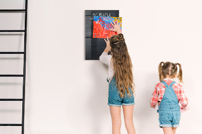 Tableau magnétique effaçable vertical Panneau de menu