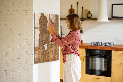 Tableau magnétique déco Ton bois chaleureux